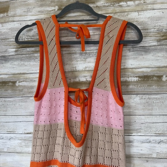 Ramy Brook Rachi Open Knit Maxi Dress Women’s Size Small - Picture 3 of 10
